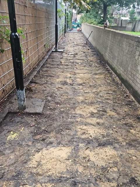 Footpath before